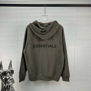 ESSENTIALS FEAR OF GOD. Hooded zip-up hoodie